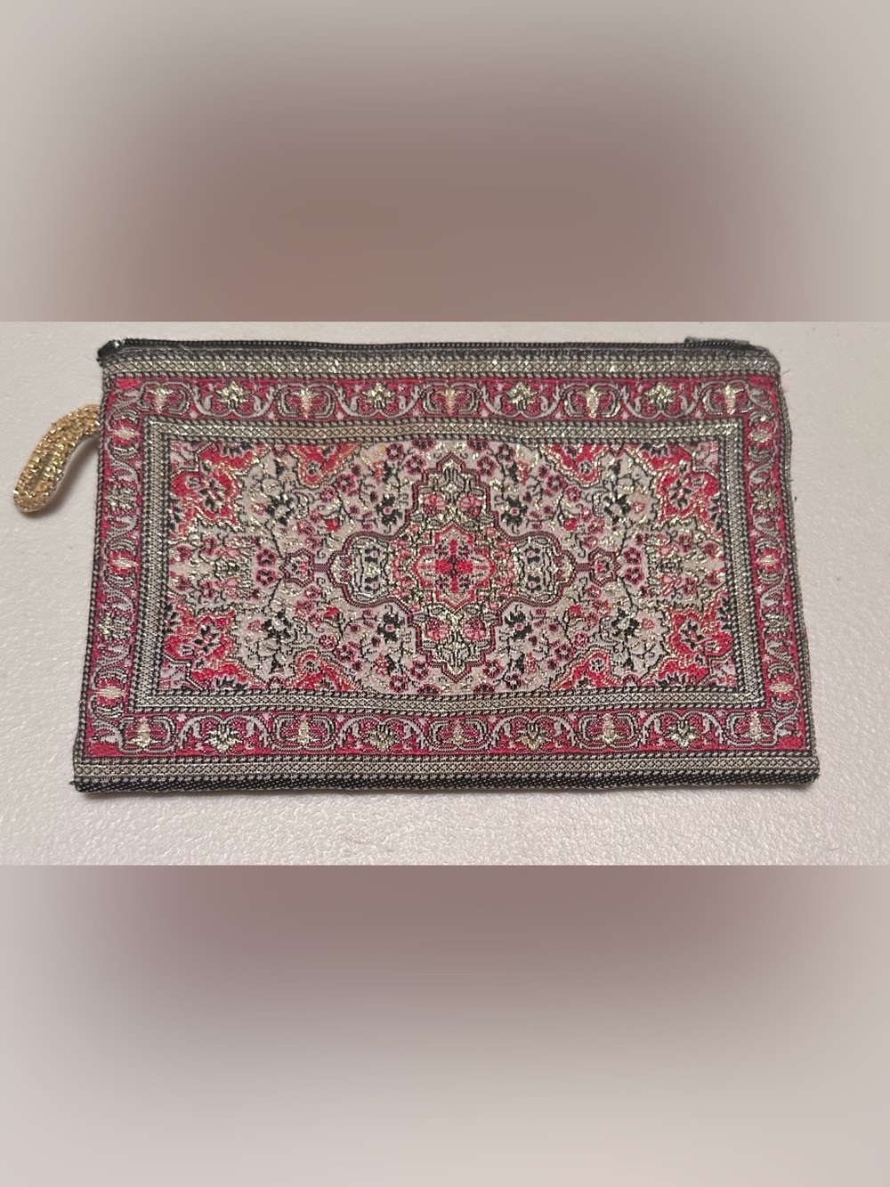 Turkish kilim pattern tapestry coin purse